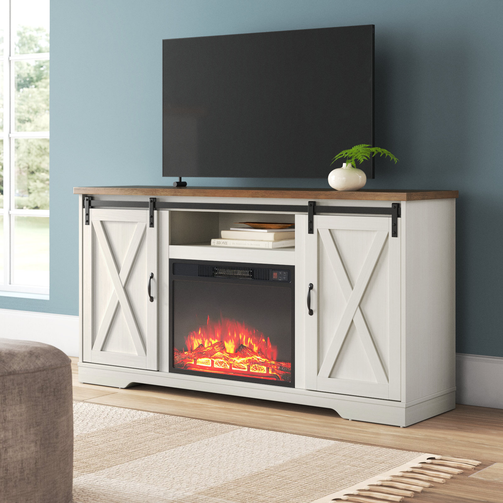 ClassicFlame Rossville Fireplace TV Stand for TVs up to 60